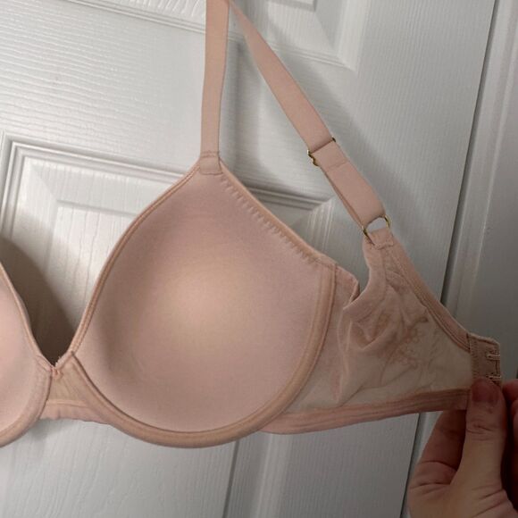 Natori Frame Underwire Contour Bra 30G Cameo Rose Combo Lace Nude Beige - Picture 5 of 7